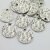 10 Hammered Surface Round Charms Pendants 21 mm (Ø 2,5 mm)