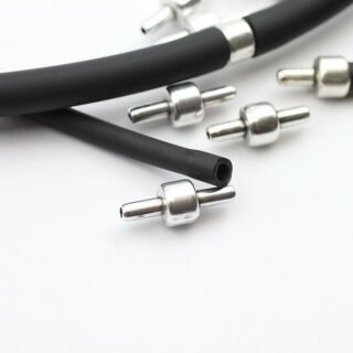 10 Zamak Verbinder, Verschlsse fr PVC-Schlauch, ( 3 mm) 22 x3.5 mm