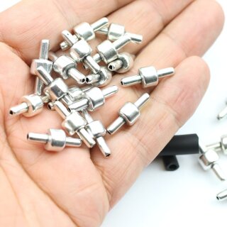 10 Zamak Verbinder, Verschlsse fr PVC-Schlauch, ( 3 mm) 22 x3.5 mm