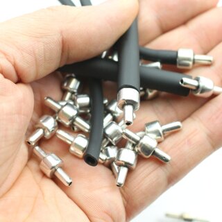 10 Zamak Verbinder, Verschlsse fr PVC-Schlauch, ( 3 mm) 22 x3.5 mm