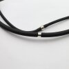 10 Zamak Clasp Connector for Rubber Cord (Ø 3 mm) 22 x3.5 mm