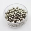 100 Rhodium Messingperlen Rund Perlen 4 mm (Ø 1,6 mm) ca. 19 gr