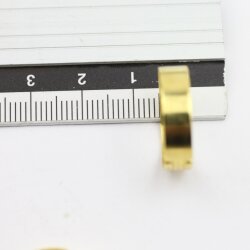 10 Ringrohlinge, Roh Ringschiene Roh Messing Größe: 17 mm (verstellbar)