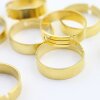 10 Raw Brass Ring Setstings, Adjustable Ring 17mm (Adjustable Ring)