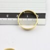 10 Raw Brass Ring Setstings, Adjustable Ring 17mm (Adjustable Ring)