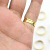 10 Raw Brass Ring Setstings, Adjustable Ring 17mm (Adjustable Ring)