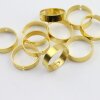 10 Raw Brass Ring Setstings, Adjustable Ring 17mm (Adjustable Ring)