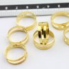 10 Ringrohlinge, Roh Ringschiene Roh Messing Größe: 17 mm (verstellbar)