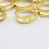 10 Raw Brass Ring Setstings, Adjustable Ring 17mm (Adjustable Ring)