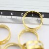 10 Ringrohlinge, Roh Ringschiene Roh Messing Größe: 17 mm (verstellbar)