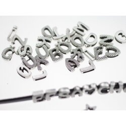 10 Letter Sliding Beads, Alphabet Beads