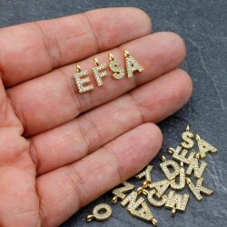 Süße Buchstaben Anhänger Charms mit...