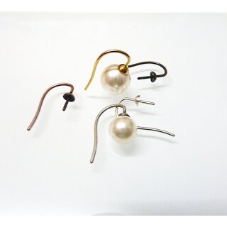 Ohrhaken Fassung fr Crystal Pearls - Stecker  1 mm