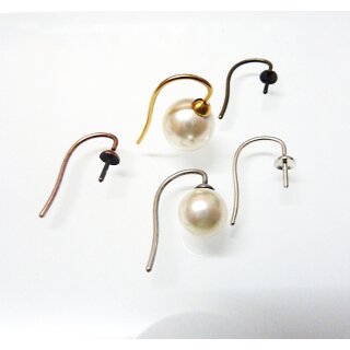 Ohrhaken Fassung fr Crystal Pearls - Stecker  1 mm