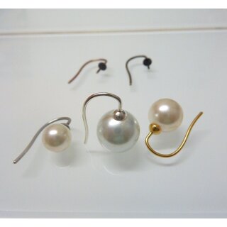 Ohrhaken Fassung fr Crystal Pearls - Stecker  1 mm