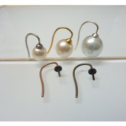 Ear Hook setting for Crystal Pearls - Stud ø 1 mm