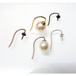 Ear Hook setting for Crystal Pearls - Stud ø 1 mm