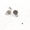 5 Pairs Earring Findings, Ear Posts with Loop, 10x15 mm