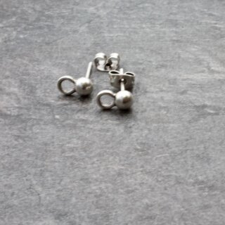 5 Paar Ohrstecker mit Kugel mit se, Ohrstecker Zubehr 9x5 mm
