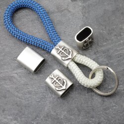5 Antique Silver Faith Love Hope Slider Beads for Keychain