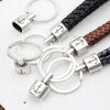 1 End cap with engraving Anchor Keychain Findings 23x15 mm (Ø 8x12 mm) Antique Silver