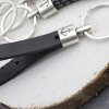 1 End cap with engraving Anchor Keychain Findings 23x15 mm (Ø 8x12 mm) Antique Silver