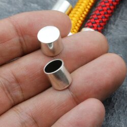 10 Metal End Caps stopper Beads for round leather or cords 11 x10 mm (Ø 8 mm)