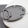 Belt Buckle Oval with Cracks 10x6,95 cm