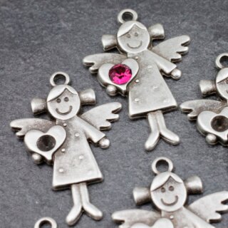 Cute angel charms, Guardian Angel Connector for macrame...