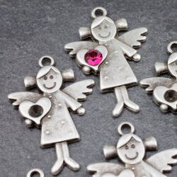 10 Cute angel charms, Guardian Angel Connector for...