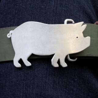 pig belt buckle