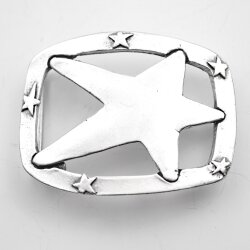 Antique Silver Star Belt buckle