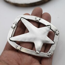 Antique Silver Star Belt buckle