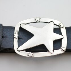Grtelschnalle Stern Altsilber