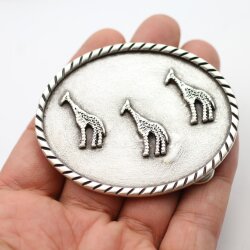 Belt buckle Giraffes Family