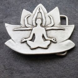 Belt Buckle, Yoga Namaste