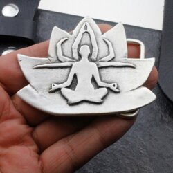 Belt Buckle, Yoga Namaste