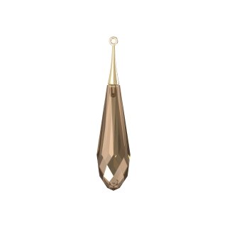 21 mm Pure Drop Pendant Rhod. / Gold Cap