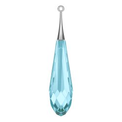 21 mm Pure Drop Pendant  Rhod. / Gold Capt Swarovski Crystal