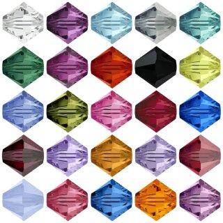 4 mm, Bicone Xilion Swarovski Beads - 20 pcs.