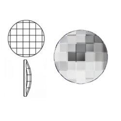 20 mm Chessboard Circle Flat Backs No Hotfix Swarovski Crystals