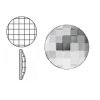 20 mm Chessboard Circle Flat Backs No Hotfix Swarovski Crystals