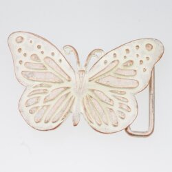 Schmetterling mit Ornamenten Gürtelschnalle, 8,0x5,5 cm,Rosepearl
