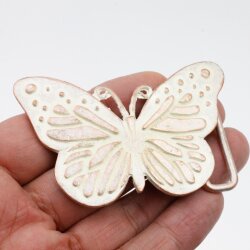 Schmetterling mit Ornamenten Gürtelschnalle, 8,0x5,5 cm,Rosepearl