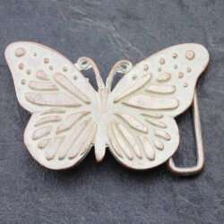 Belt Buckle Butterfly with ornaments, 8,0x5,5 cm, Rosepearl