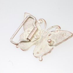 Belt Buckle Butterfly with ornaments, 8,0x5,5 cm, Rosepearl