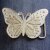 Belt Buckle Butterfly with ornaments, 8,0x5,5 cm, Rosepearl
