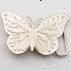 Belt Buckle Butterfly with ornaments, 8,0x5,5 cm, Rosepearl