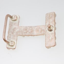 Belt Buckle H Rose Mother-of-Pearl