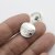 5 Pairs Earring Findings, Ear Posts with Loop, 17 mm
